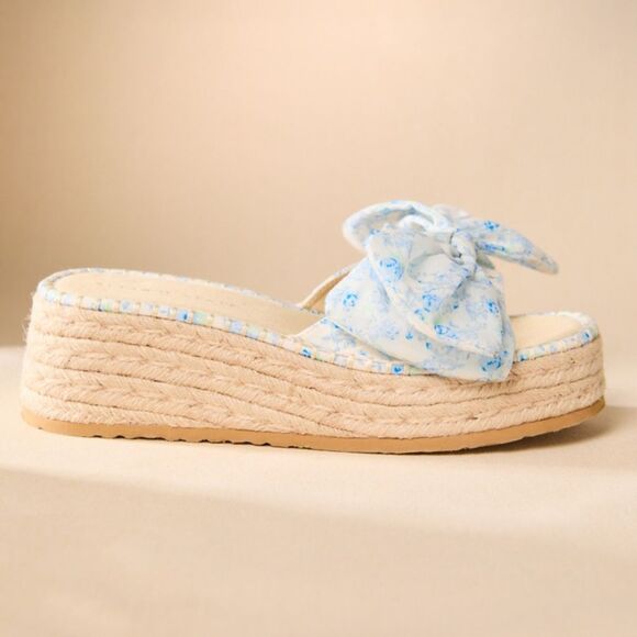 Altar'd State Light Blue Espadrille Slides - Picture 1 of 7